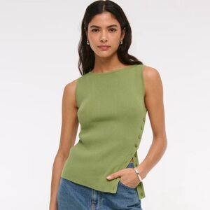 Abercrombie & Fitch Asymmetrical Button Sweater Tank